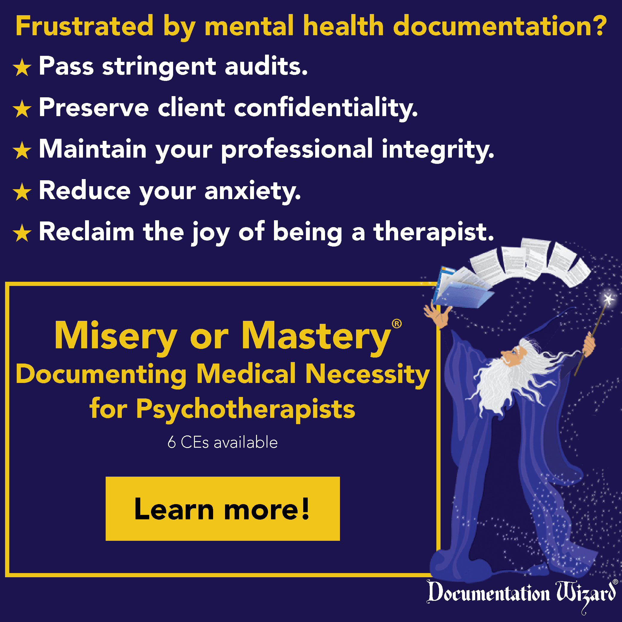 LIVE Mental Health Documentation Training